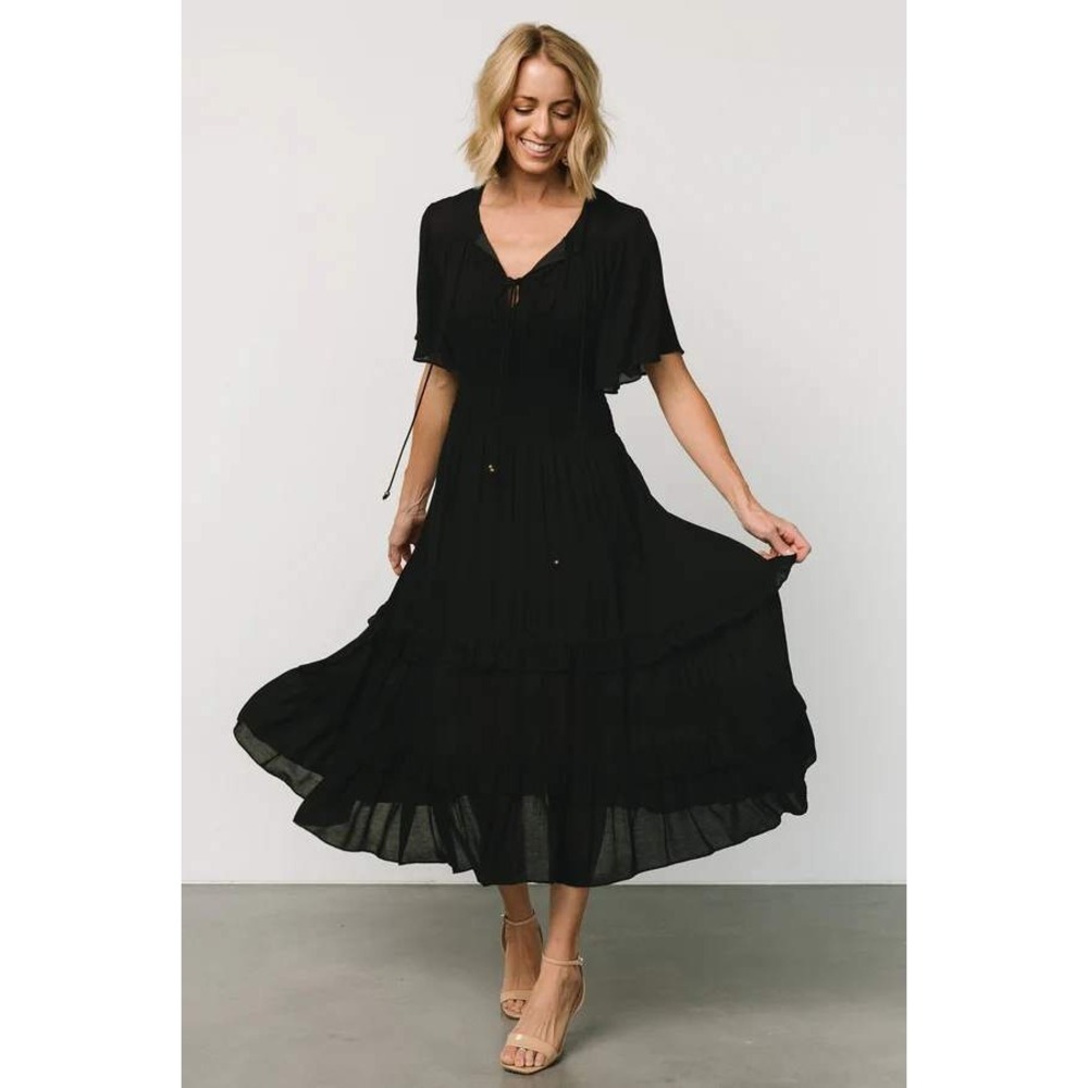 Baltic Born Black Midi Dress